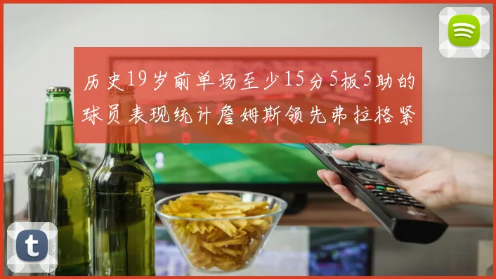 历史19岁前单场至少15分5板5助的球员表现统计詹姆斯领先弗拉格紧随其后